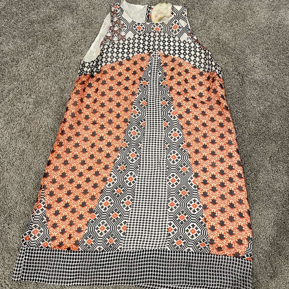 For Love and Liberty Navy & Orange Dress